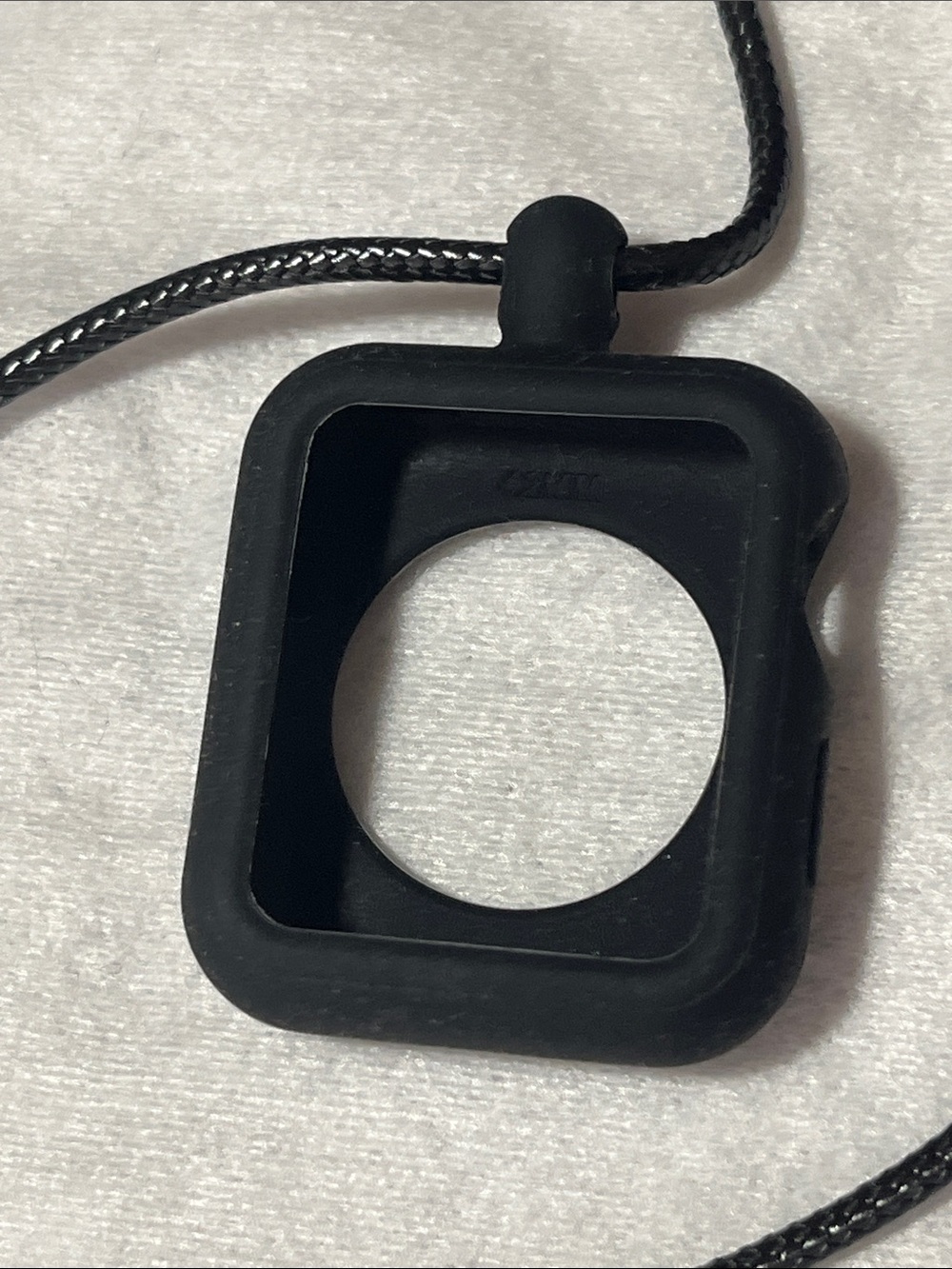 Black Silicone Apple Watch Necklace Case